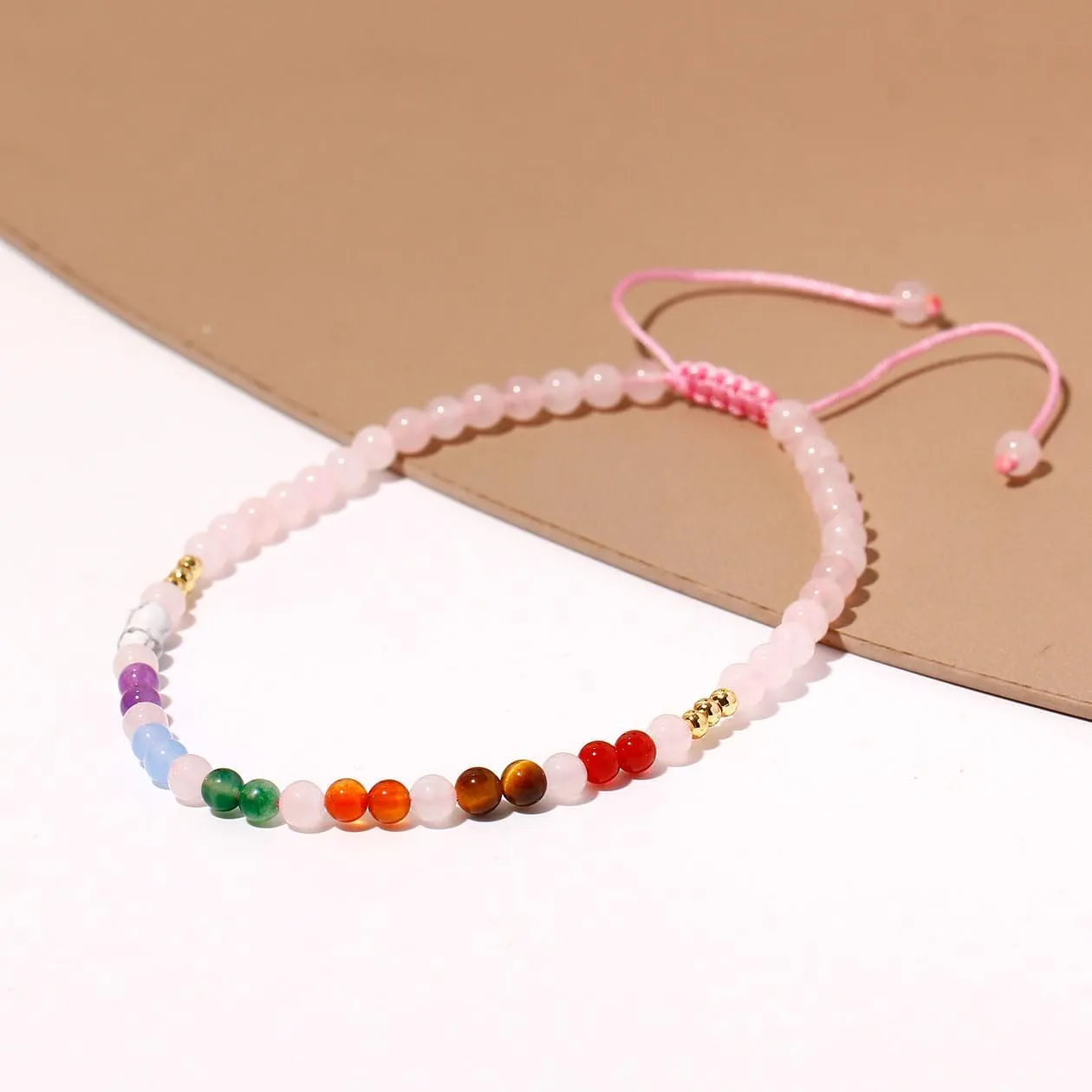 Reiki 7 Chakra Beaded Anklet Meditation Yoga Colorful Ankle Bracelets for Women Balance Beach Foot Jewelry Adjustable