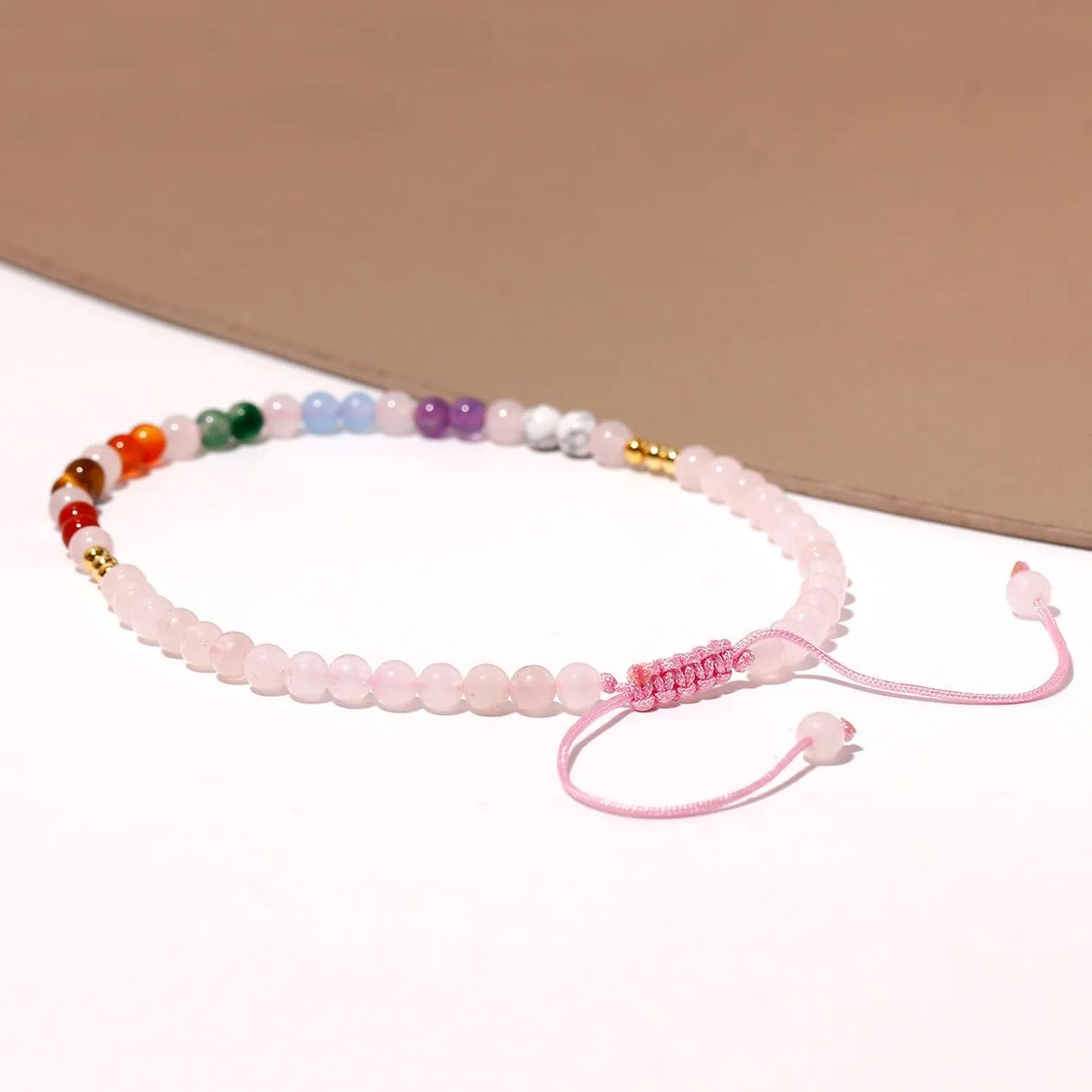 Reiki 7 Chakra Beaded Anklet Meditation Yoga Colorful Ankle Bracelets for Women Balance Beach Foot Jewelry Adjustable