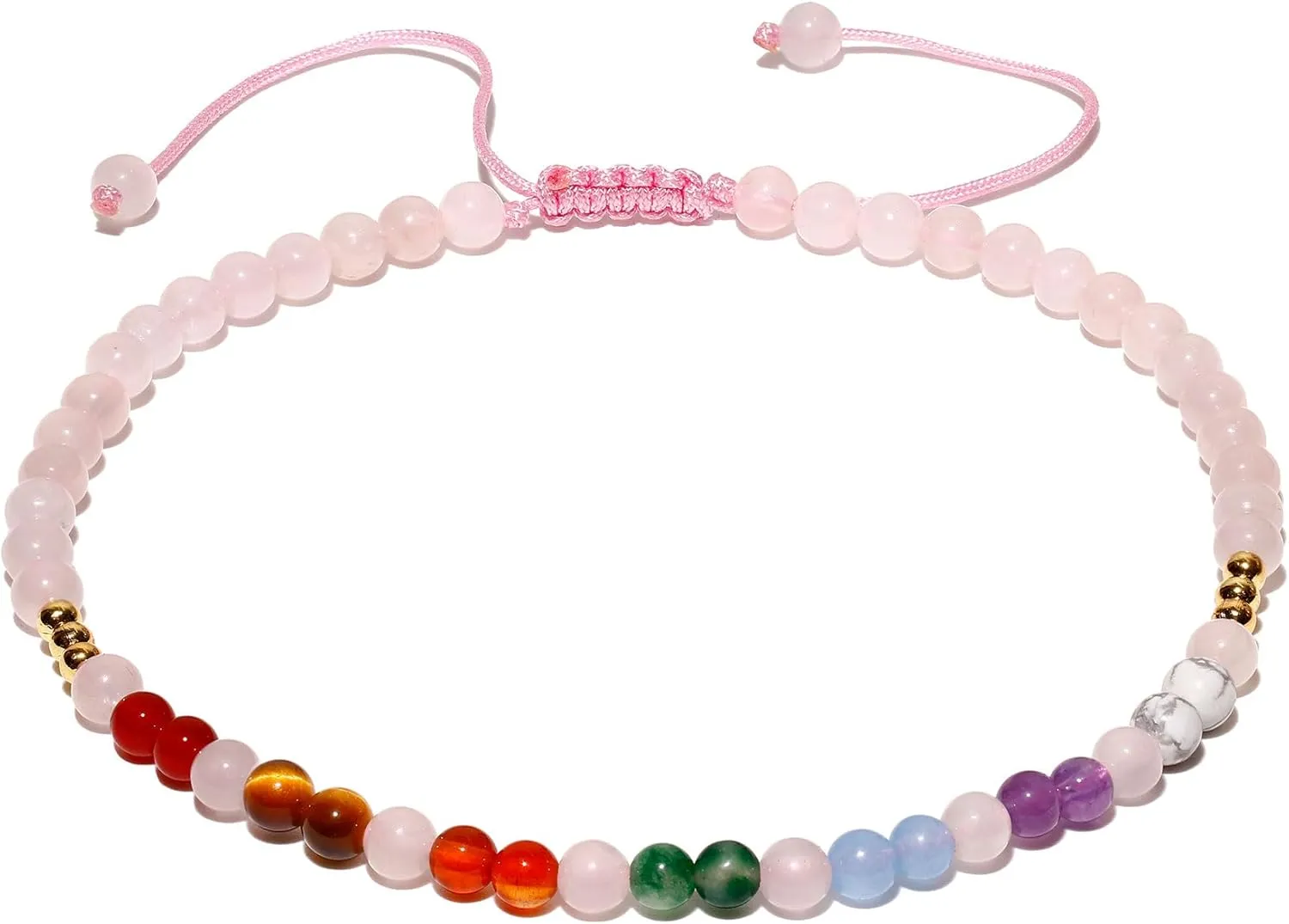 Reiki 7 Chakra Beaded Anklet Meditation Yoga Colorful Ankle Bracelets for Women Balance Beach Foot Jewelry Adjustable