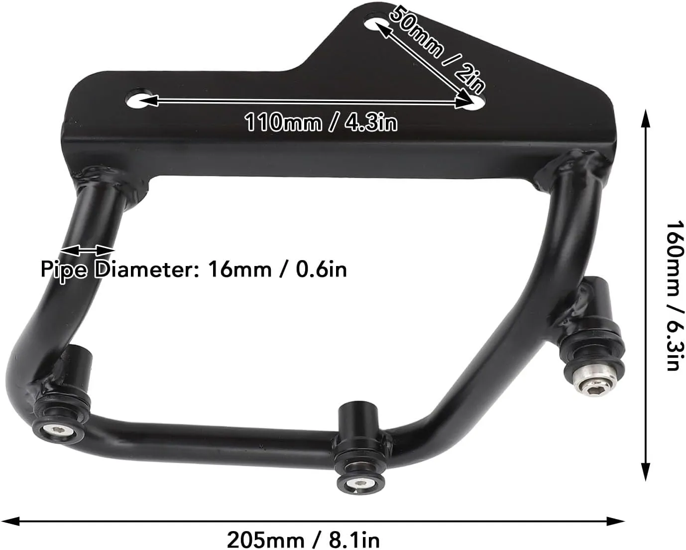 Saddlebag Support Rack 16mm Welded Iron Pipe Motorcycle Side Bag Mount Bracket Saddlebags Holder Used for XSR 900 20222023 (Right YS498BBZJ)