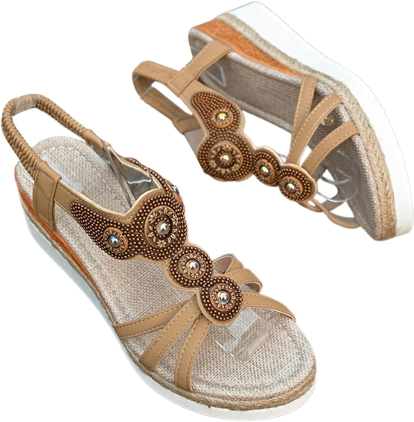 Sandals for Women 2025 Dressy Comfortable Summer Open Toe Slingback Shoes Beach Walking Trendy Flat Sandals