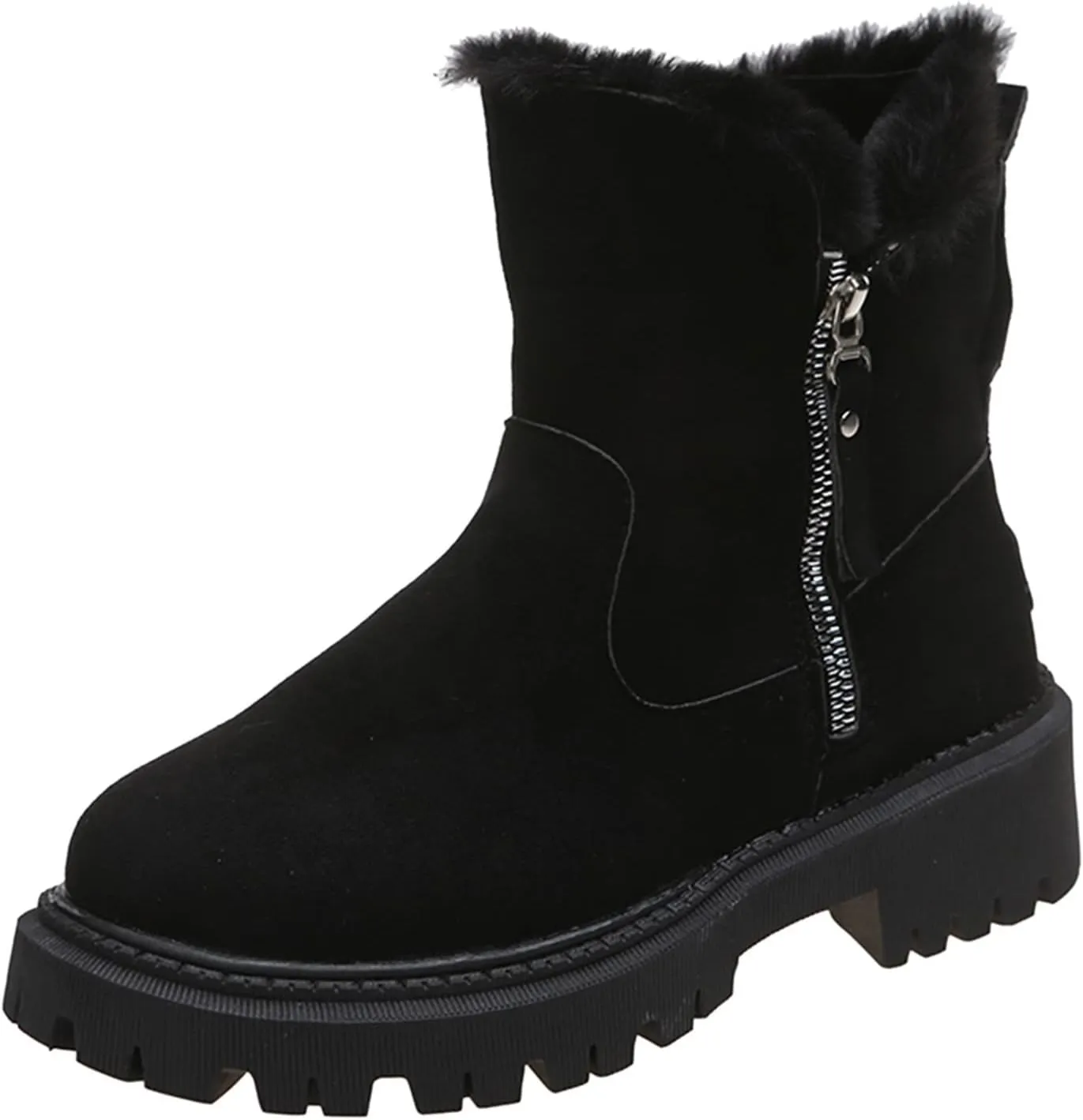 SBGMoSJ Winter Boots for Women Waterproof Size 12 Womens Winter Boots Wide Width Mid Calf Warm Winter Boots Women Size 11 Womens Waterproof Boots Botas Para Frio Mujeres
