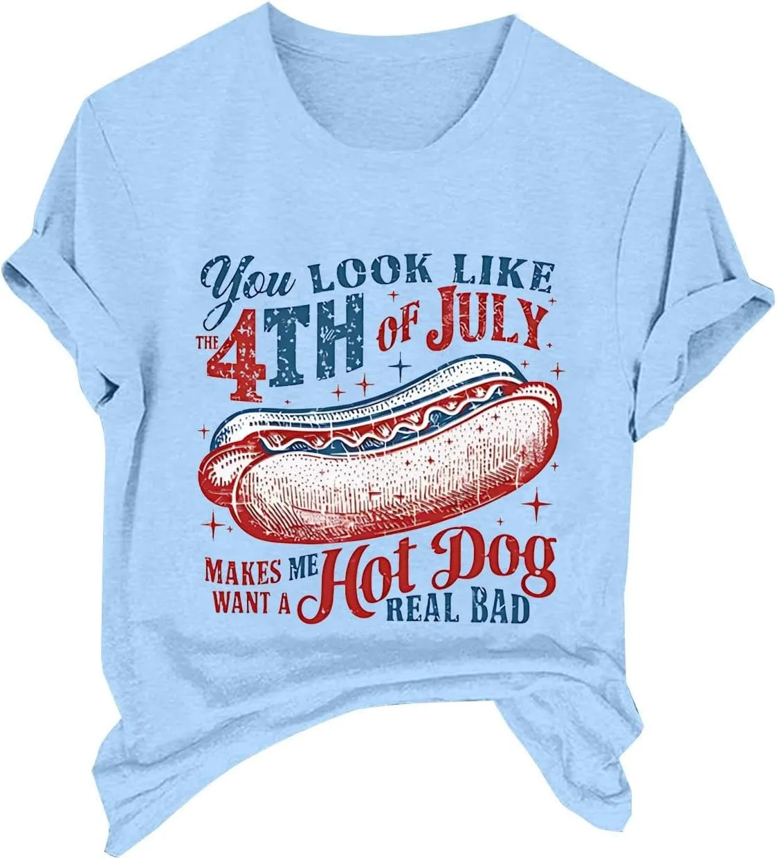Shirts for Women 4th of July Outfits American Flag Print Womens Tops Comfy Independence Day T Shirts