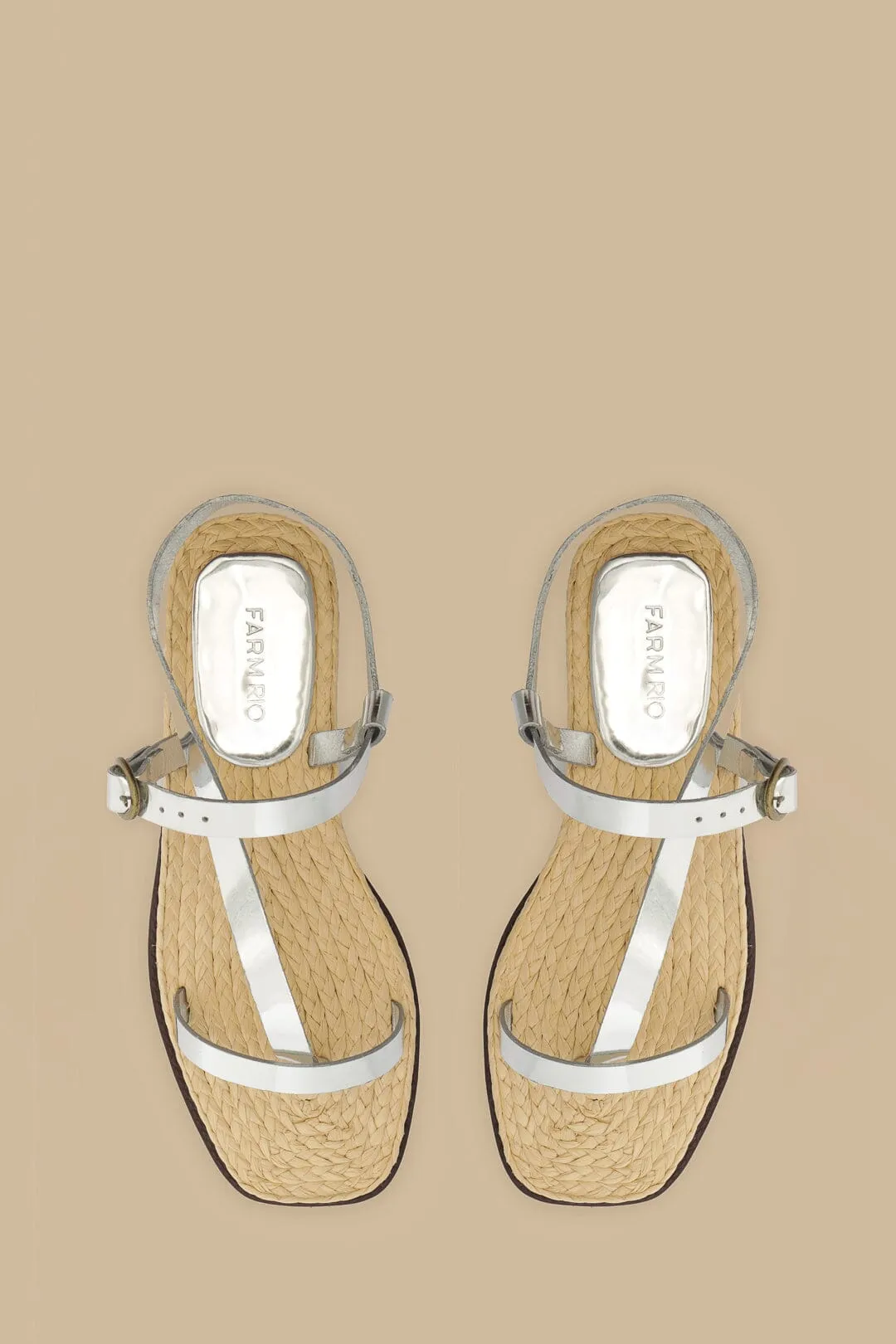 Silver Cross Strap Sandal