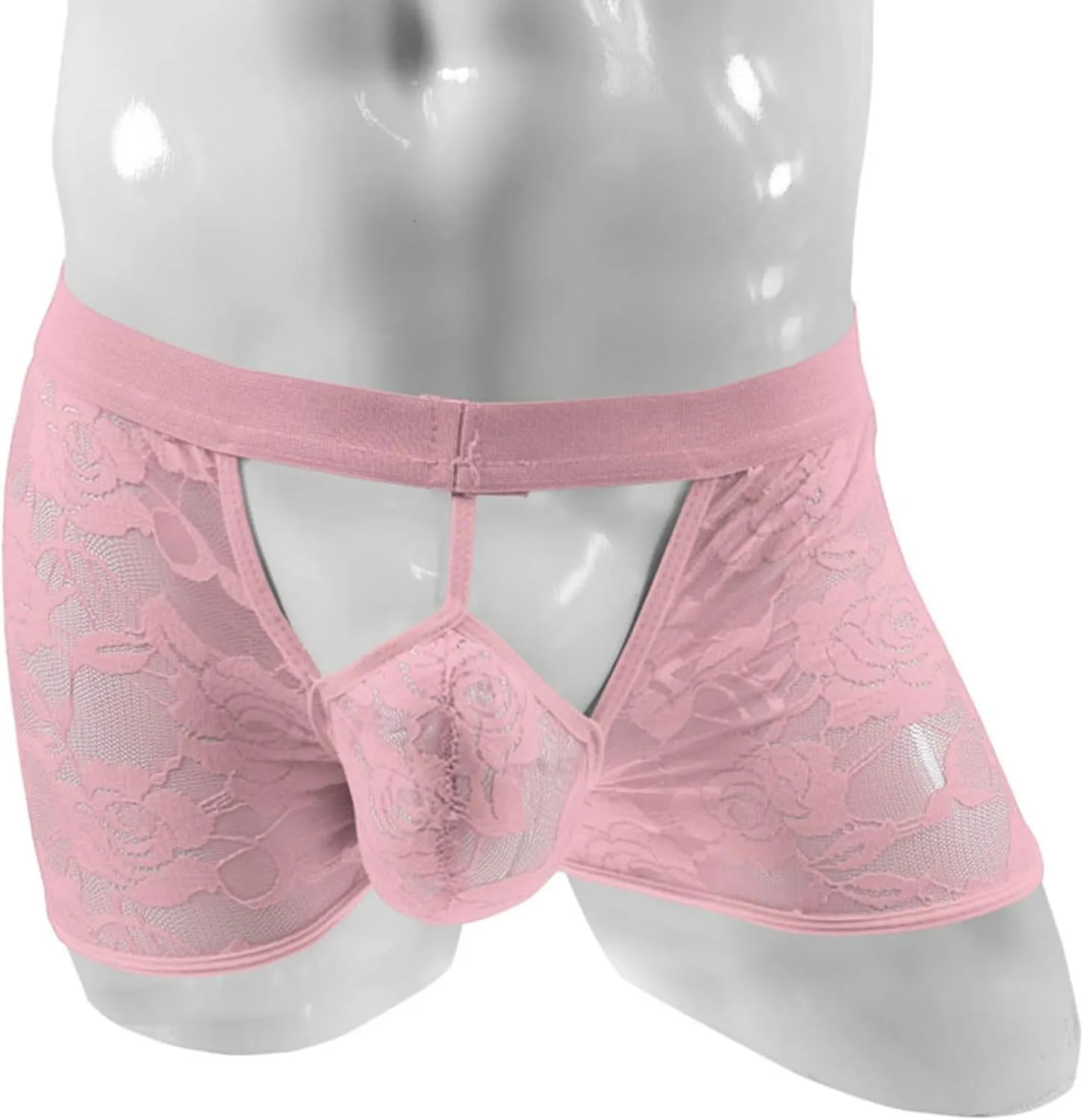 Solid Briefs for Men Floral Embroider Low Rise Elastic Waist Breathable Panties Hollow Underpants Daily Wear 2025