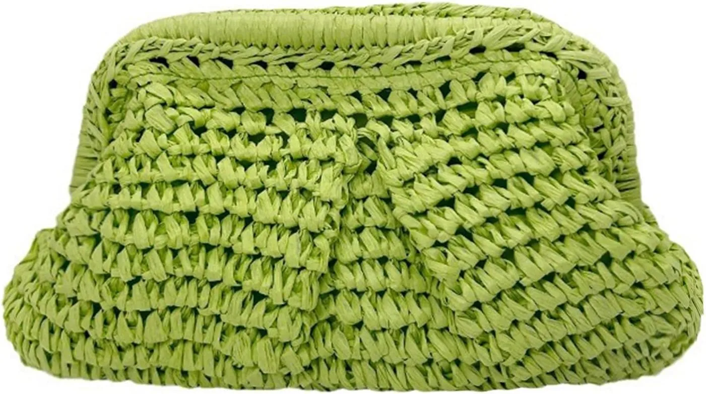Straw Clutch Handbag Cloud Riched Purse Chain Shoulder Crossboby Bag Designer Straw Evening Bag
