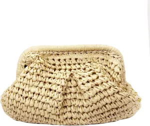 Straw Clutch Handbag Cloud Riched Purse Chain Shoulder Crossboby Bag Designer Straw Evening Bag