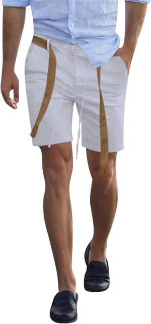 Summer Chino Shorts for Mens Fashion 2024 Solid Hipster Short Soft Casual Lace Up Short Pants with Pockets Slim Fit Shorts