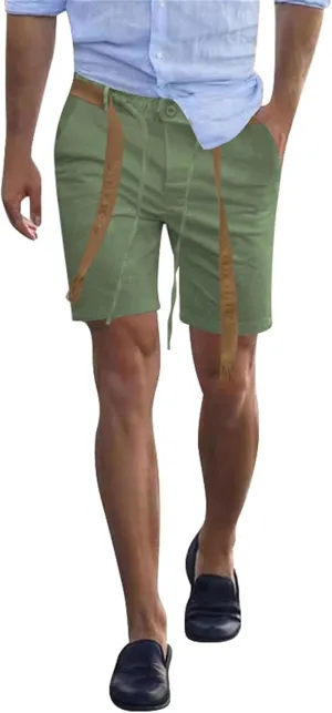 Summer Chino Shorts for Mens Fashion 2024 Solid Hipster Short Soft Casual Lace Up Short Pants with Pockets Slim Fit Shorts