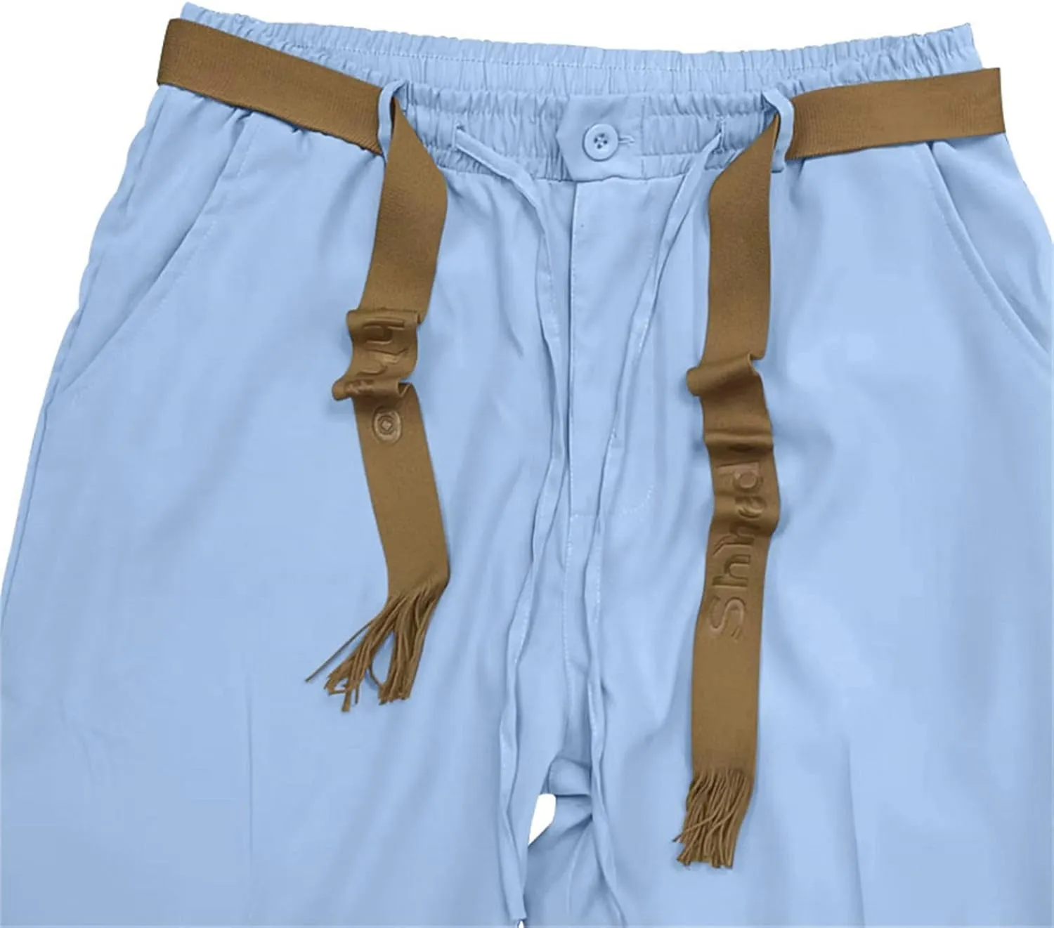 Summer Chino Shorts for Mens Fashion 2024 Solid Hipster Short Soft Casual Lace Up Short Pants with Pockets Slim Fit Shorts