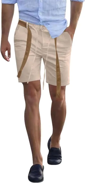 Summer Chino Shorts for Mens Fashion 2024 Solid Hipster Short Soft Casual Lace Up Short Pants with Pockets Slim Fit Shorts