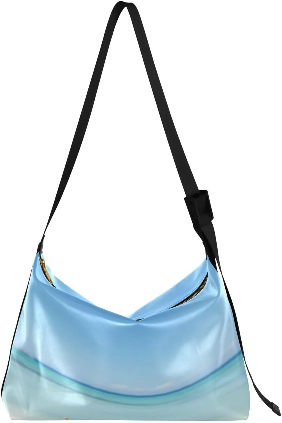 Summer Starfish Hobo Crossbody Bags for Women Leather Large Shoulder Bag Cross Body Seashell San Beach Trendy Womens Tote Bags Handbag for Travel Shopping