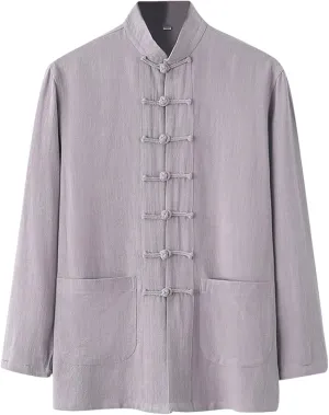 Tai Chi Clothing Wing Chun Kung Fu Clothes Long Sleeves Tang Shirt Chinese Traditional Hanfu Martial Arts