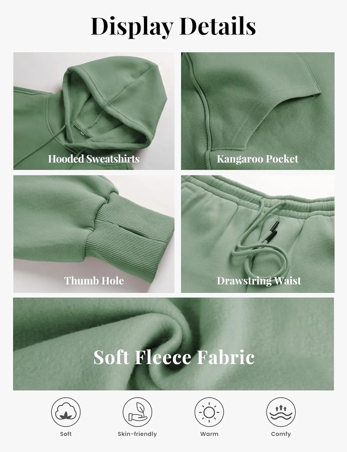 Tanming Women 2 Piece Outfits Sweatsuits Crop Pullover Fleece Sweatshirt Jogger Pants Lounge Set