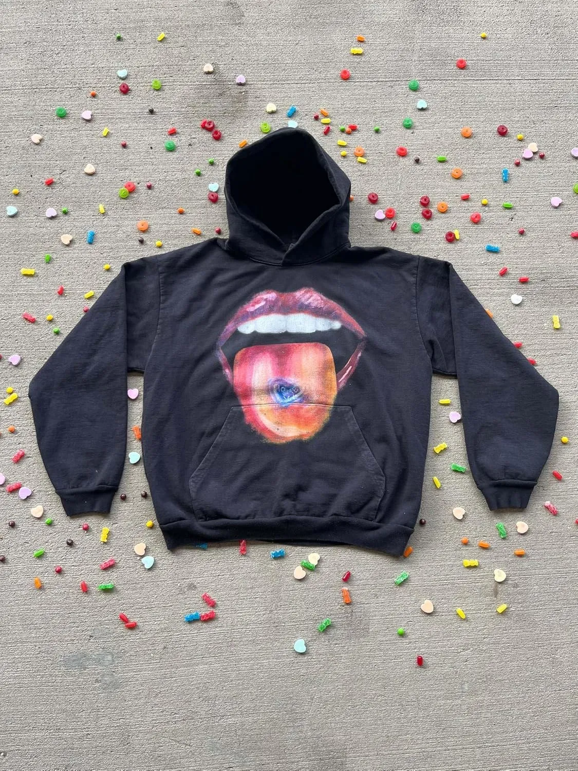 Teeth Grunge Hoodie Y2k Unisex Rapper Sweater Jackets Streetwear Oversized Graphic Hoodies