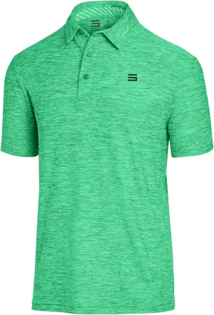 Three Sixty Six Golf Shirts for Men - Dry Fit Short-Sleeve Polo, Athletic Casual Collared T-Shirt