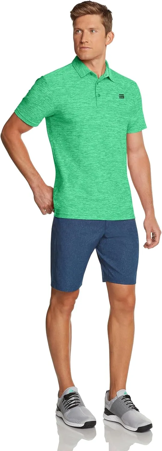 Three Sixty Six Golf Shirts for Men - Dry Fit Short-Sleeve Polo, Athletic Casual Collared T-Shirt