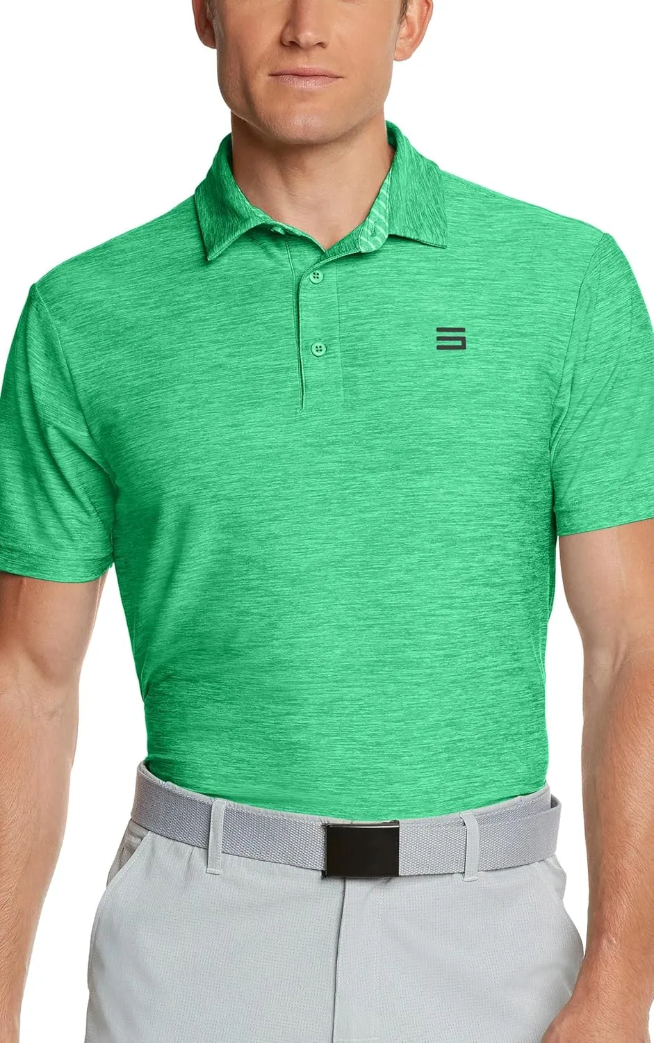 Three Sixty Six Golf Shirts for Men - Dry Fit Short-Sleeve Polo, Athletic Casual Collared T-Shirt