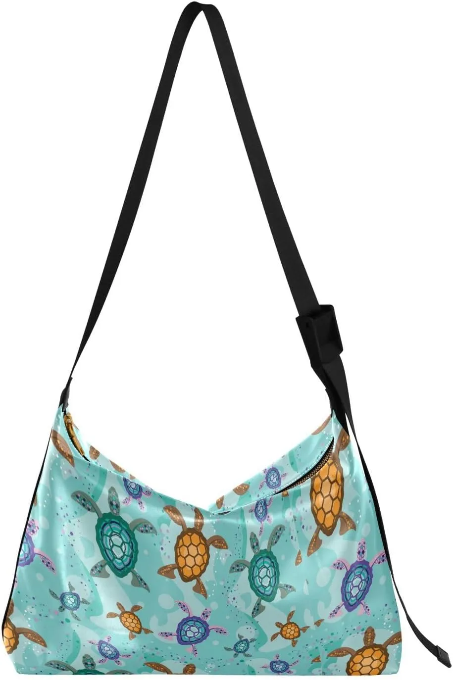 Turtles with Different Textures Hobo Crossbody Bags for Women Leather Large Shoulder Bag Cross Body Trendy Womens Tote Bags Handbag for Travel Shopping