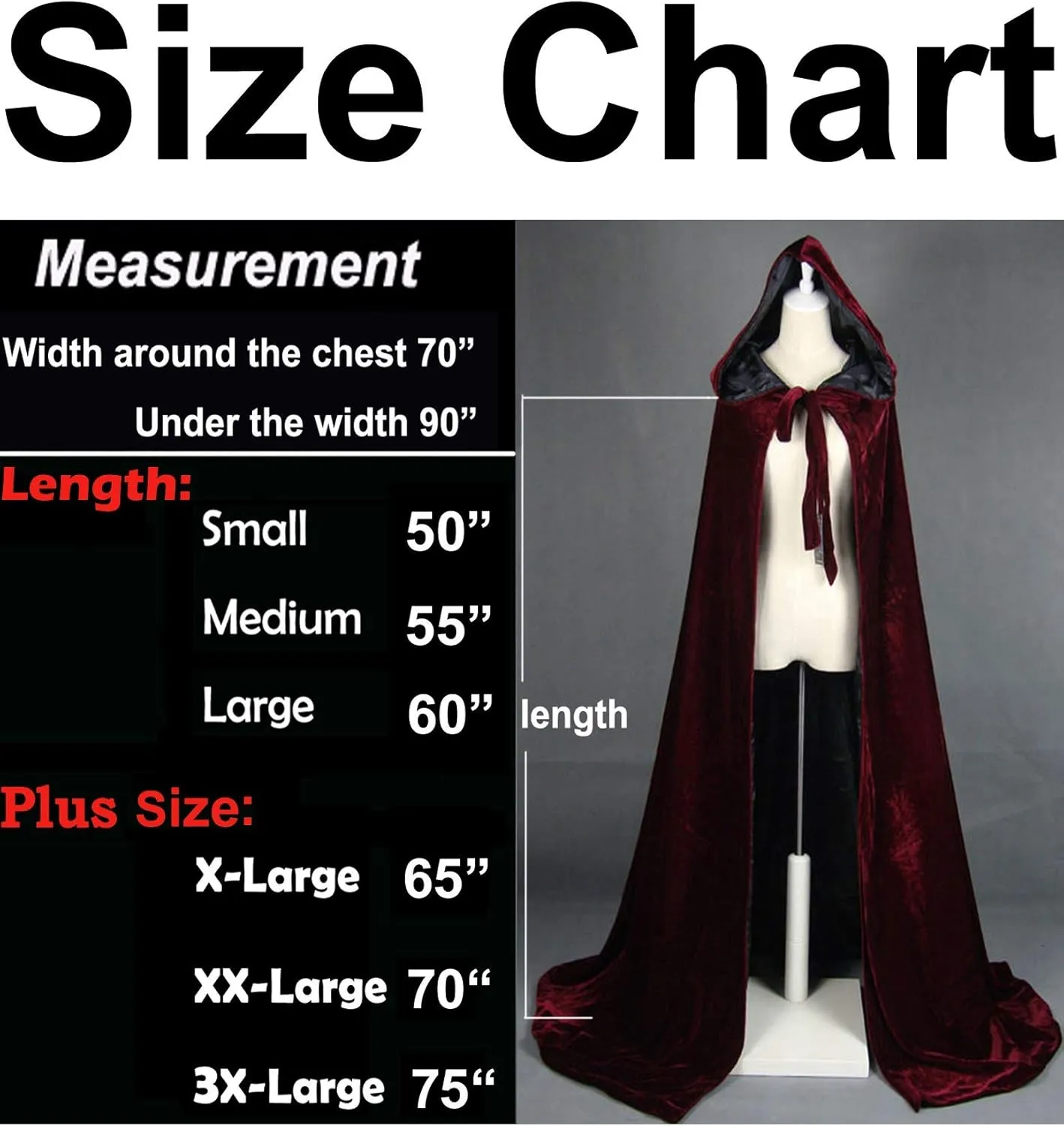 Velvet Renaissance Medieval Cloak Cape Lined with Satin
