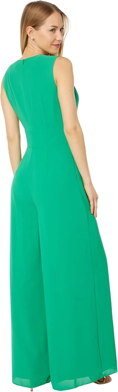 Vince Camuto Chiffon Twist Front Balloon Sleeve Jumpsuit
