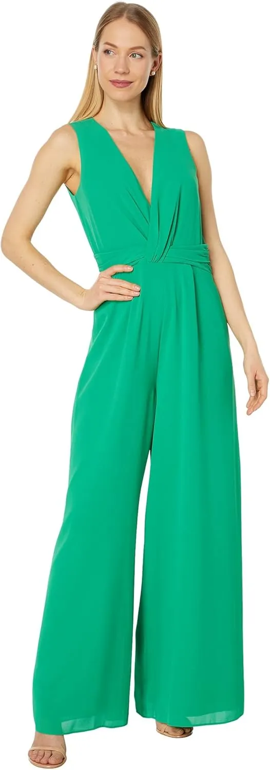 Vince Camuto Chiffon Twist Front Balloon Sleeve Jumpsuit