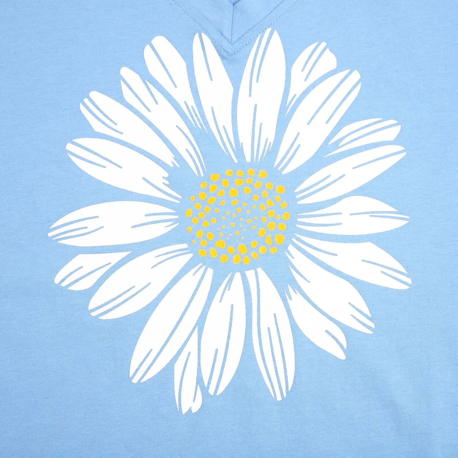Vintage Flower Shirt Women Casual Boho Floral Printed T-Shirts Sunflower Daisy Wildflower Graphic Tee Tops Girls Gifts