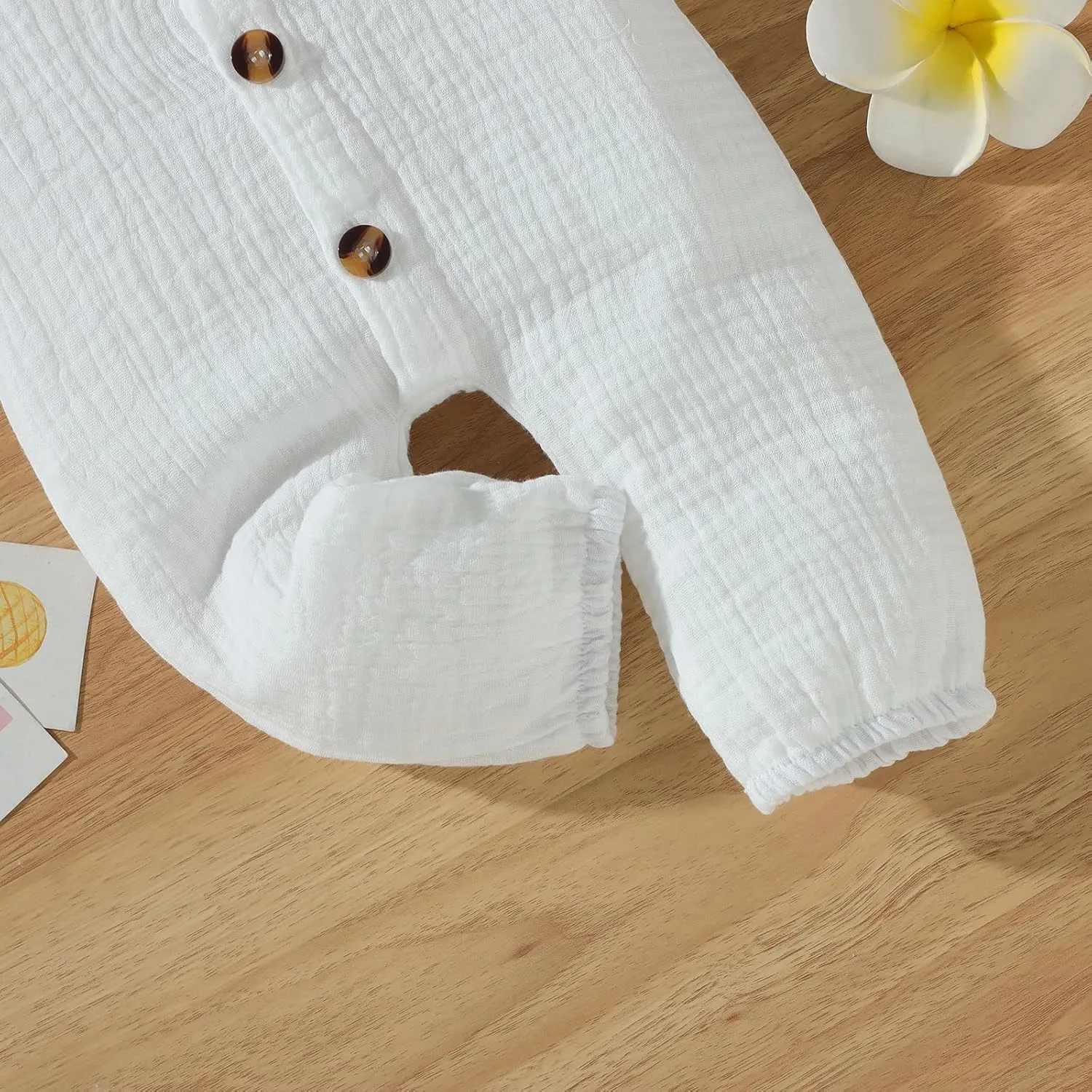 VISGOGO Baby Boy Polo Romper Long Sleeve Solid Bodysuit Cotton Linen Jumpsuit Collared Onesie Infant One-Piece Outfit