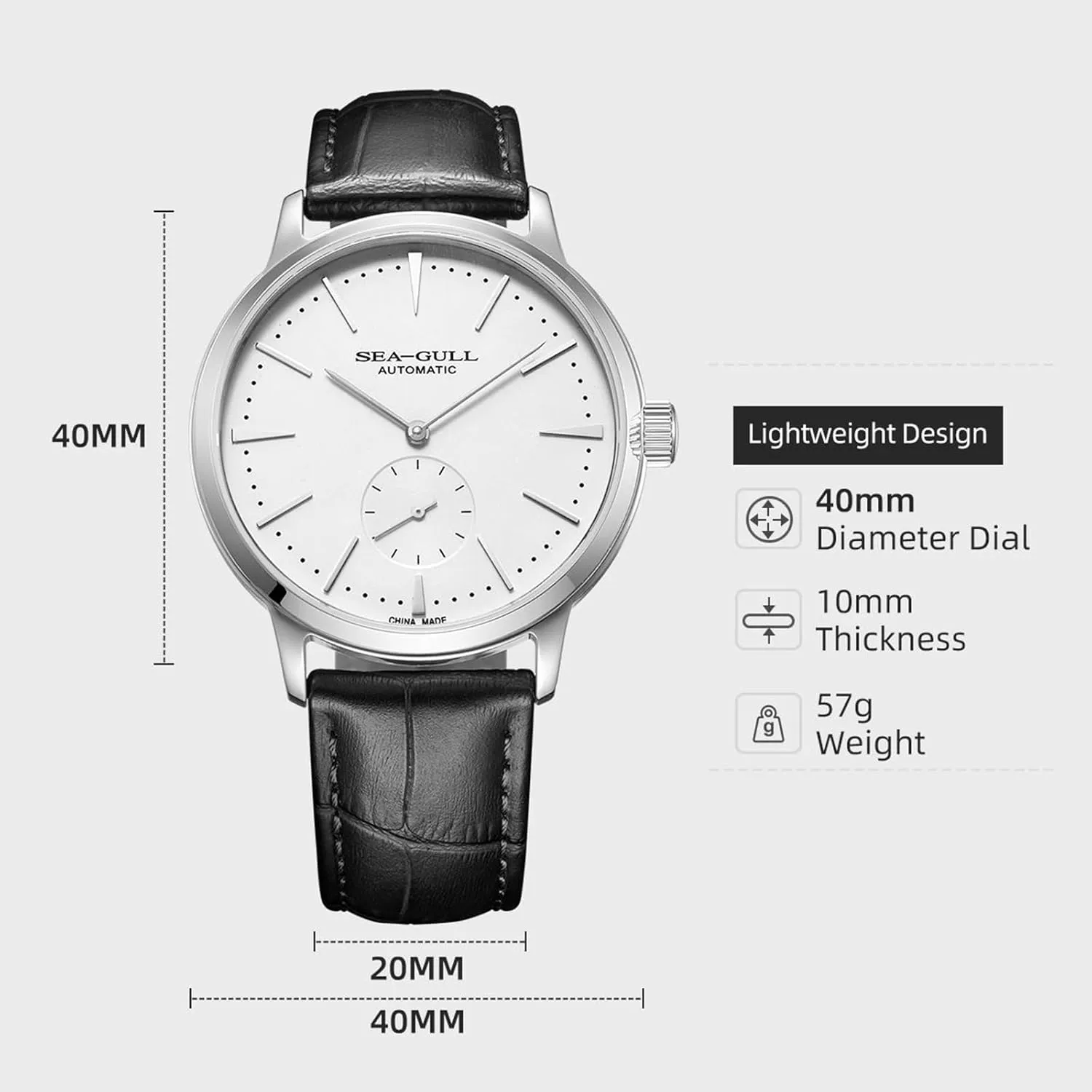 Watch for Men,Minimalist Mens Watches with Leather Strap and Replaced Steel Watch Band