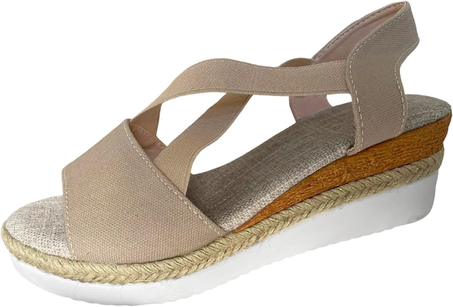 Wedge Sandals for Women Open Toe Espadrilles Sandals Dressy Summer Platform Sandals Breathable Sandals With Ankle Strap