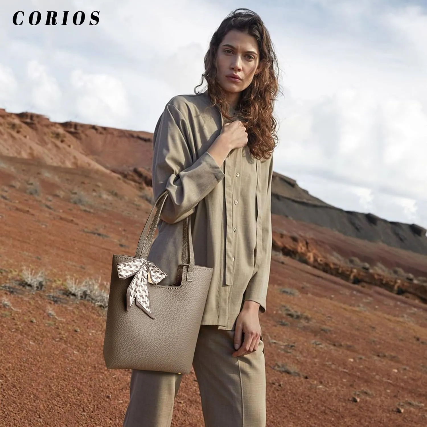 Women Handbag PU Leather Shoulder Bag Elegant Top-Handle Retro Crossbody Bucket Bag with Coin Purse 2pcs Set