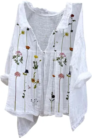 Women Sleeveless Linen Shirts Summer Casual Crewneck Tank Top Loose Solid Dressy 2025 Blouse Tunic