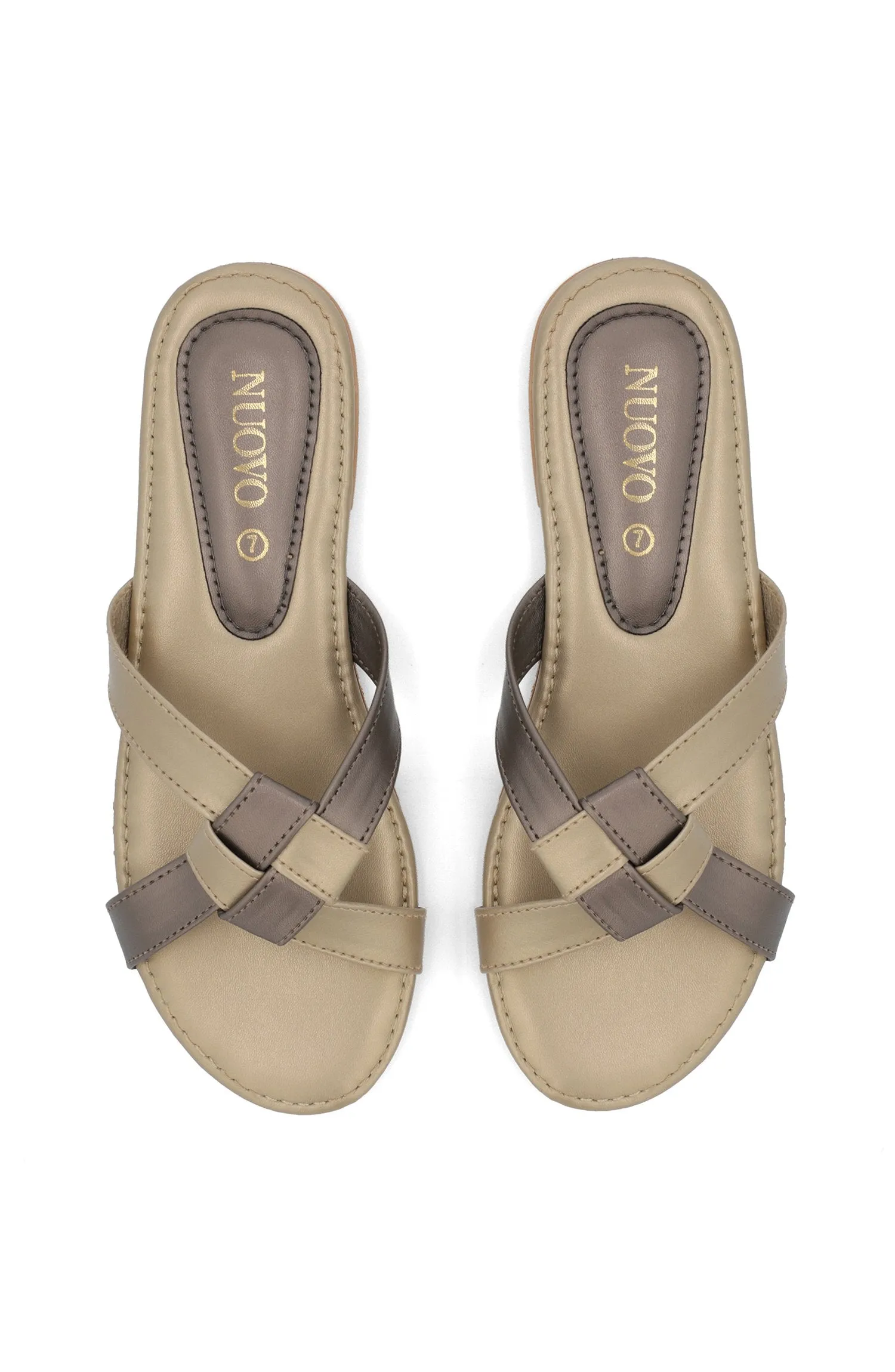 Women Slippers - Gold (ORFS-59 GOLD)