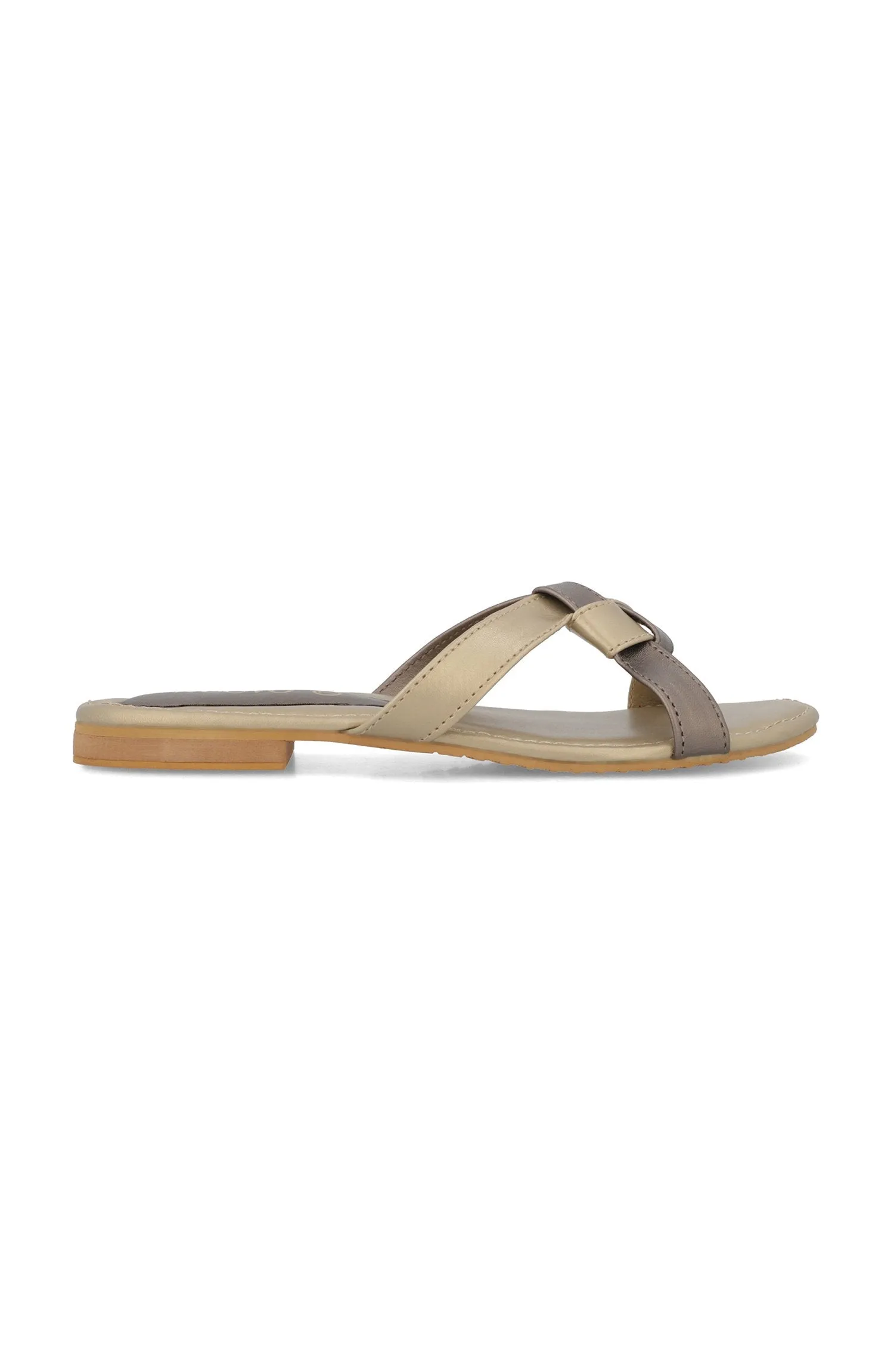 Women Slippers - Gold (ORFS-59 GOLD)
