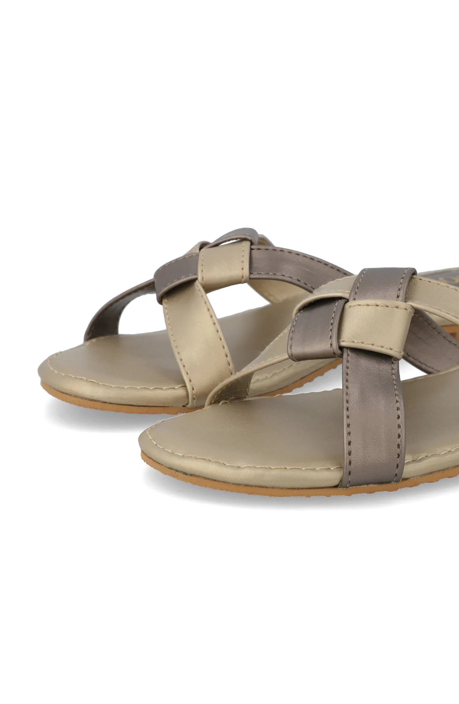 Women Slippers - Gold (ORFS-59 GOLD)