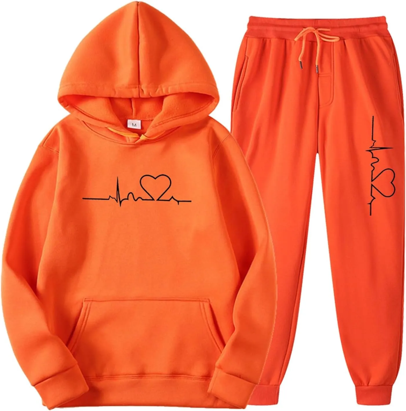 Womens 2 Piece Outfits Casual Hoodie Sweatsuit Sets Oversized Sweatshirt Baggy Fashion Sweatpants Sports Tracksuits