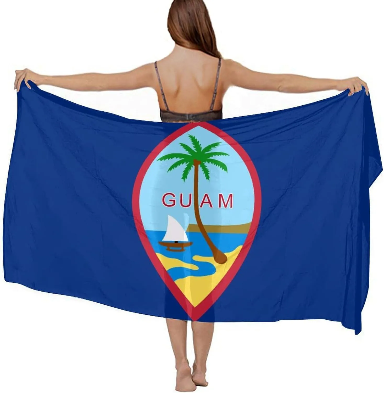 Women's Beach Wrap Bikini Cover Up Sheer Chiffon Long Sarongs Cute Swimwear