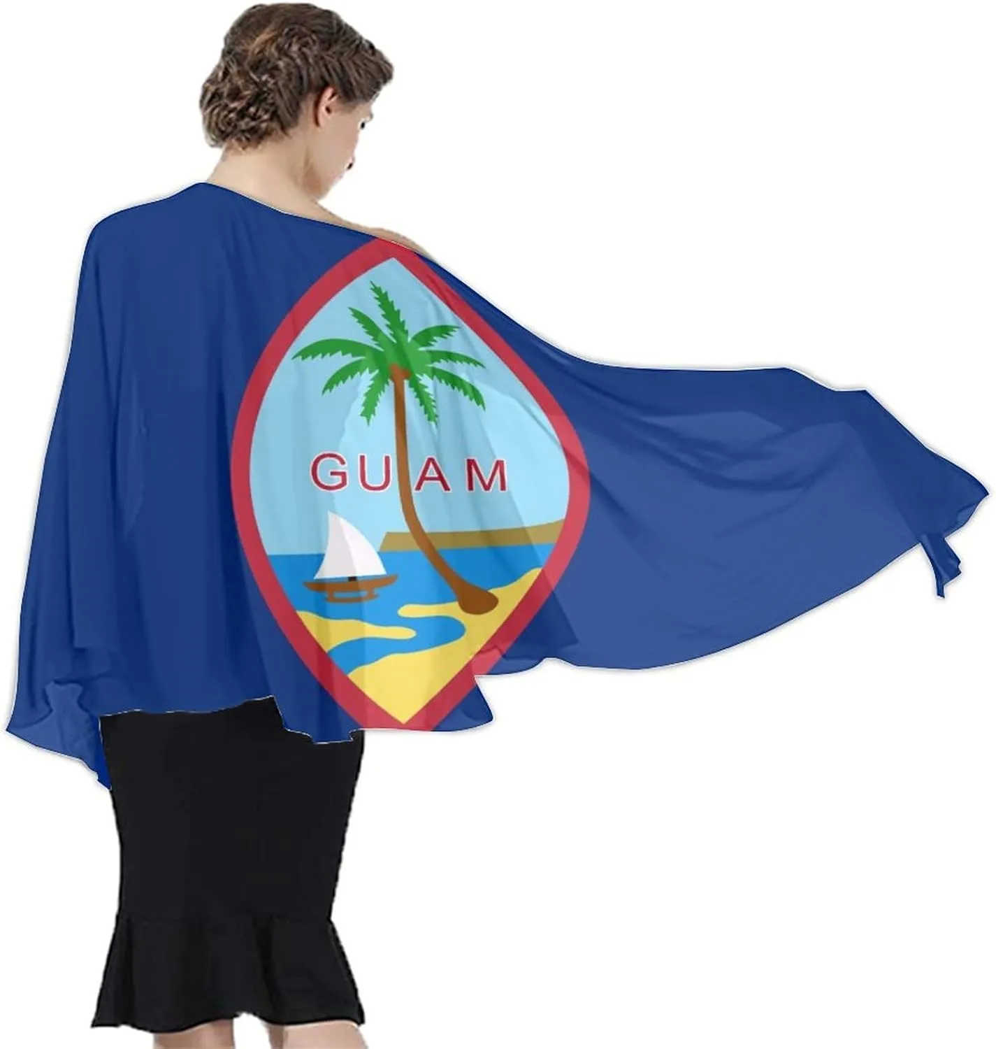 Women's Beach Wrap Bikini Cover Up Sheer Chiffon Long Sarongs Cute Swimwear