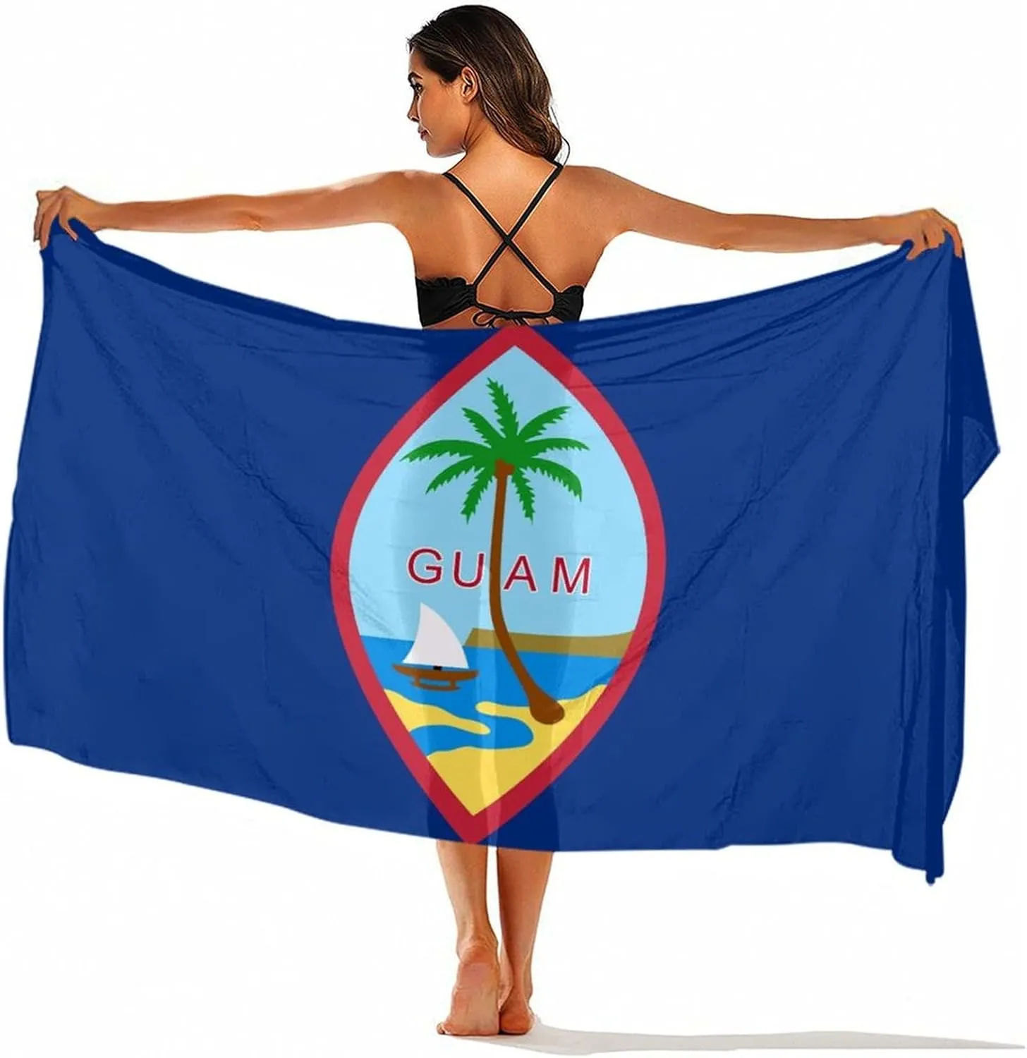 Women's Beach Wrap Bikini Cover Up Sheer Chiffon Long Sarongs Cute Swimwear