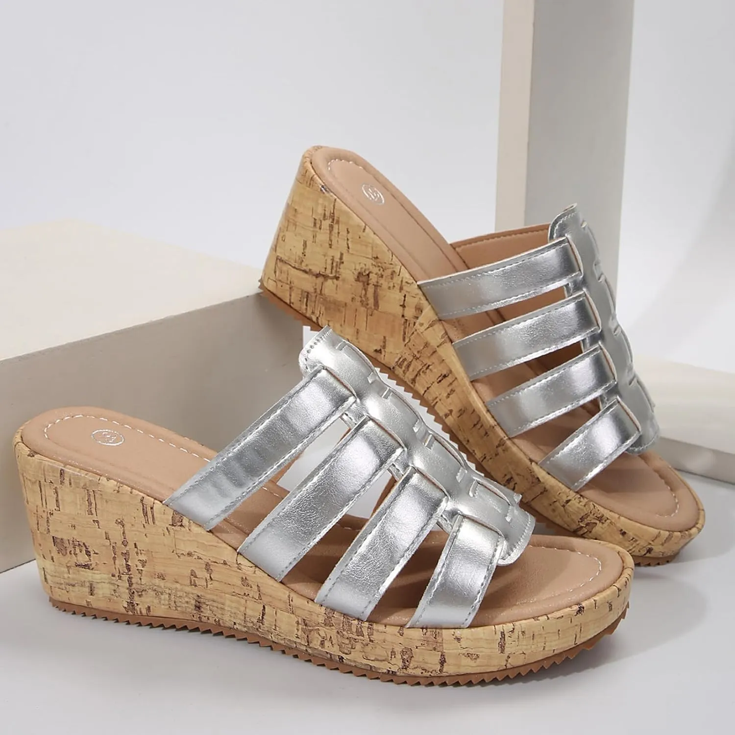 Women's Breathable Platform Sandals Breathable Open Toe Slingback Shoes Orthopedic Sandals with Arch Support