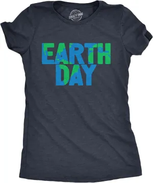 Womens Earth Day T Shirt Funny Awesome Environmental Nature Recycling Tee for Ladies