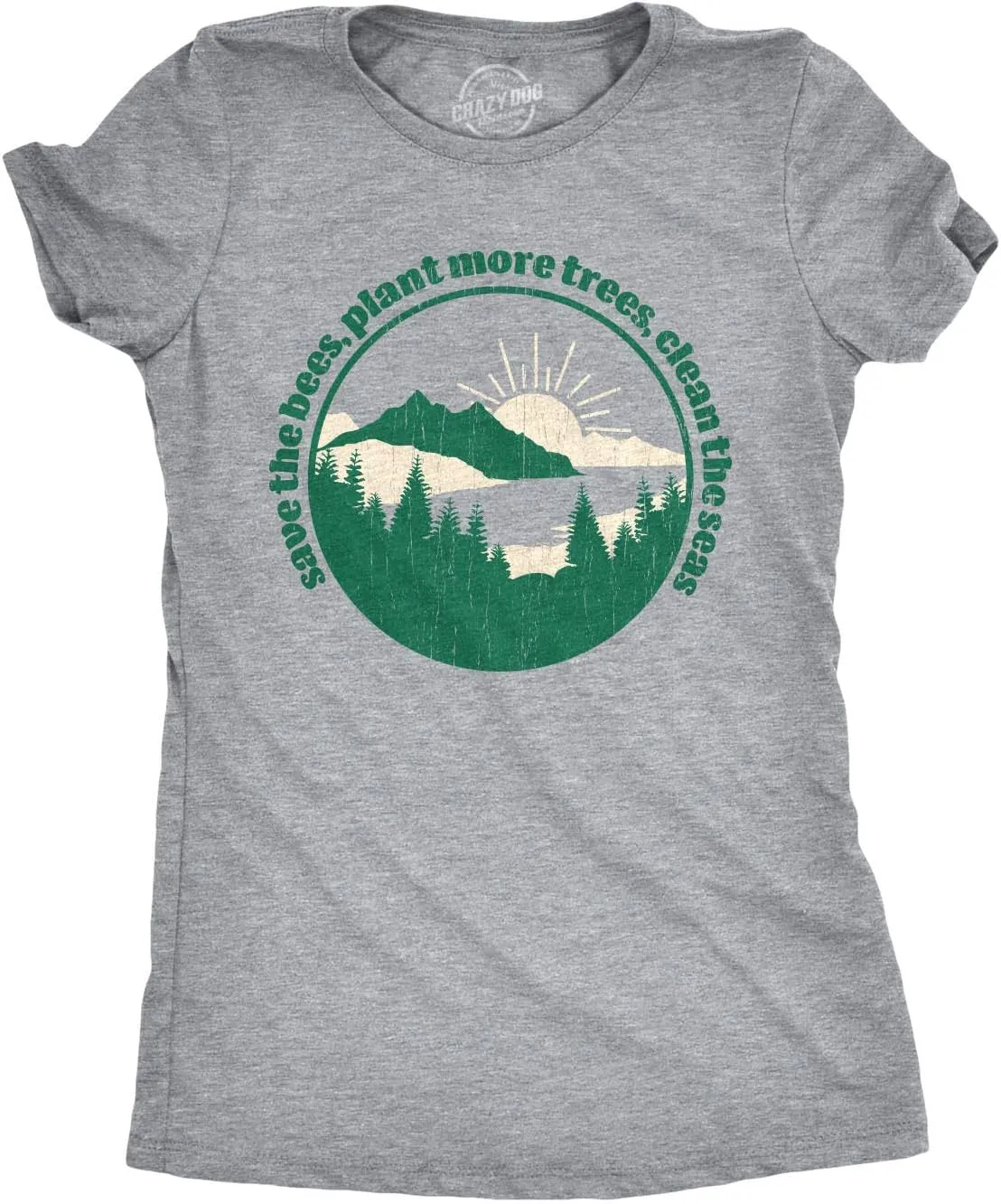 Womens Earth Day T Shirt Funny Awesome Environmental Nature Recycling Tee for Ladies