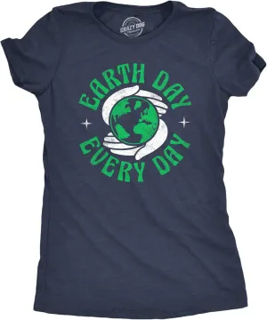 Womens Earth Day T Shirt Funny Awesome Environmental Nature Recycling Tee for Ladies