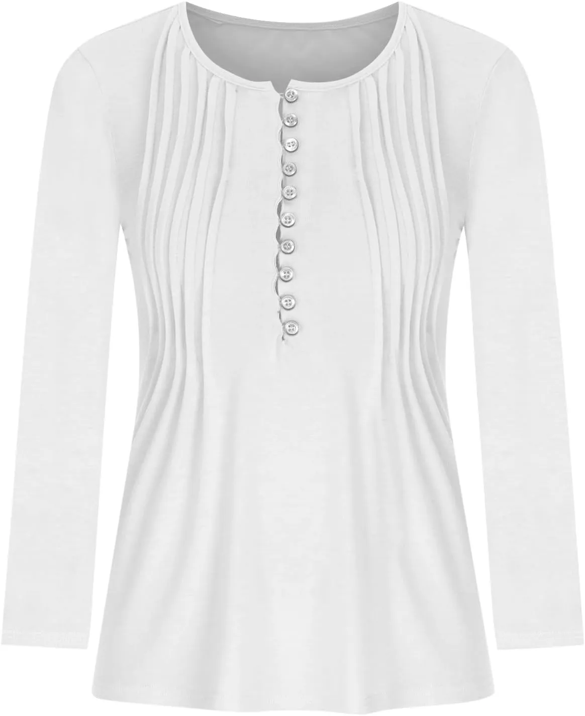 Womens Fall Fashion Tunic Shirts Long Sleeve Button Down Tops Casual Loose Comfy Blouses Empire Waist Clothes