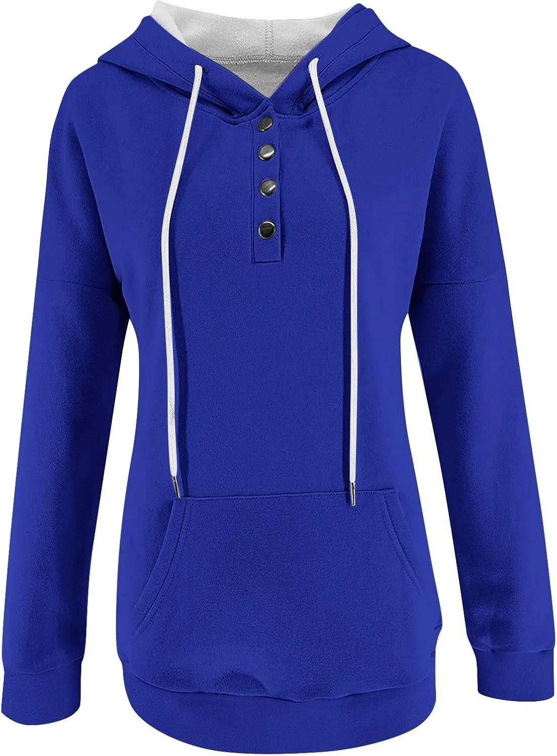 Women's Fashion Hoodies & Sweatshirts Trendy Casual Long Sleeve Hoodies Comfy Loose Solid Sweatshirt with Pockets