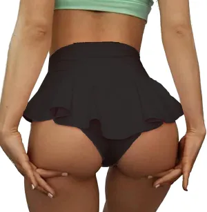 Women's High Waist Workout Gym Shorts Sexy Club Hot Pants Yoga Booty Shorts Dance Skirts
