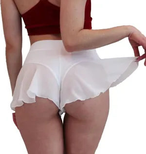 Women's High Waist Workout Gym Shorts Sexy Club Hot Pants Yoga Booty Shorts Dance Skirts