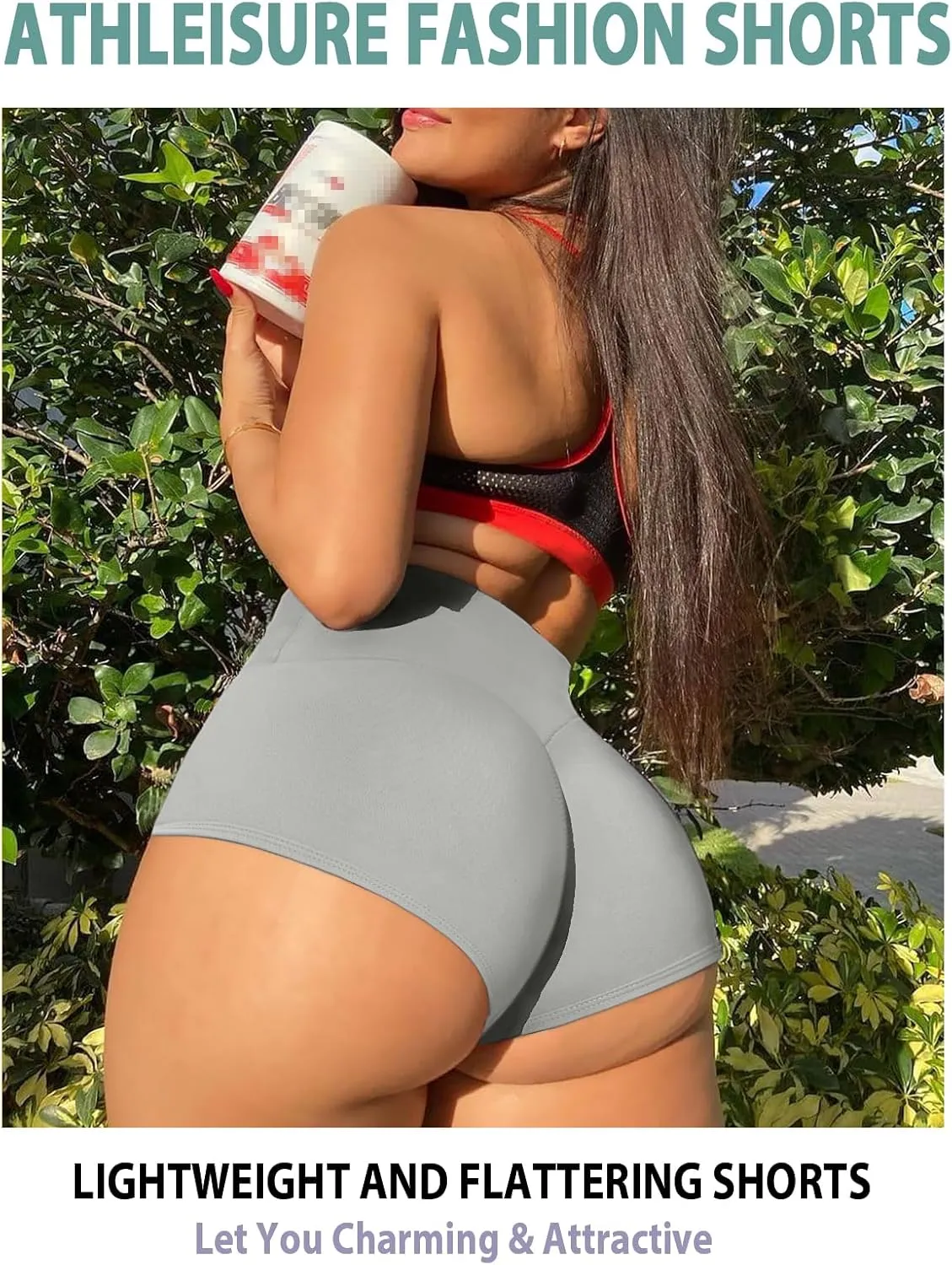 Women's High Waist Yoga Booty Shorts Workout Spandex Dance Hot Pants Butt Lifting Leggings Rave Outfits