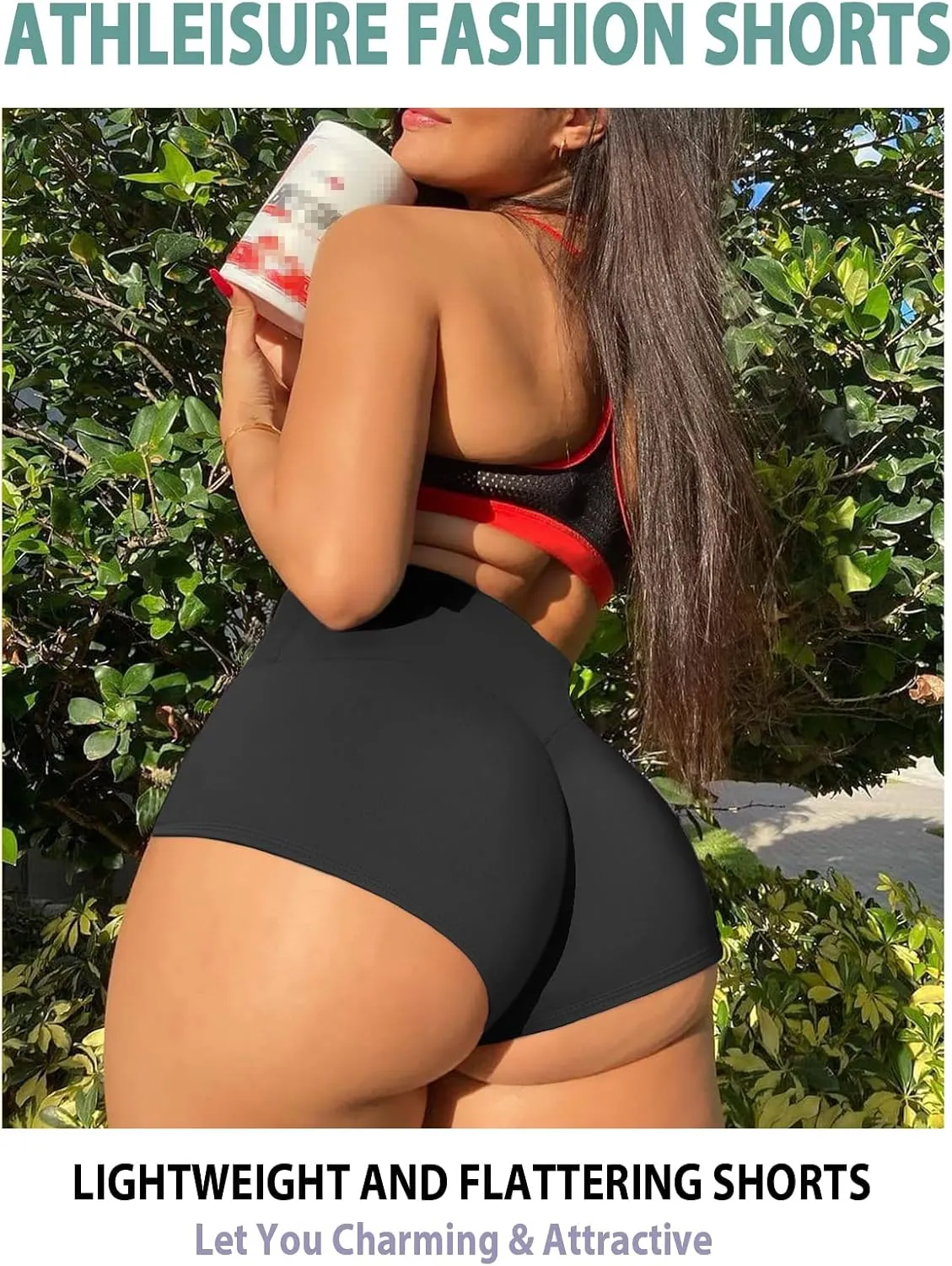 Women's High Waist Yoga Booty Shorts Workout Spandex Dance Hot Pants Butt Lifting Leggings Rave Outfits