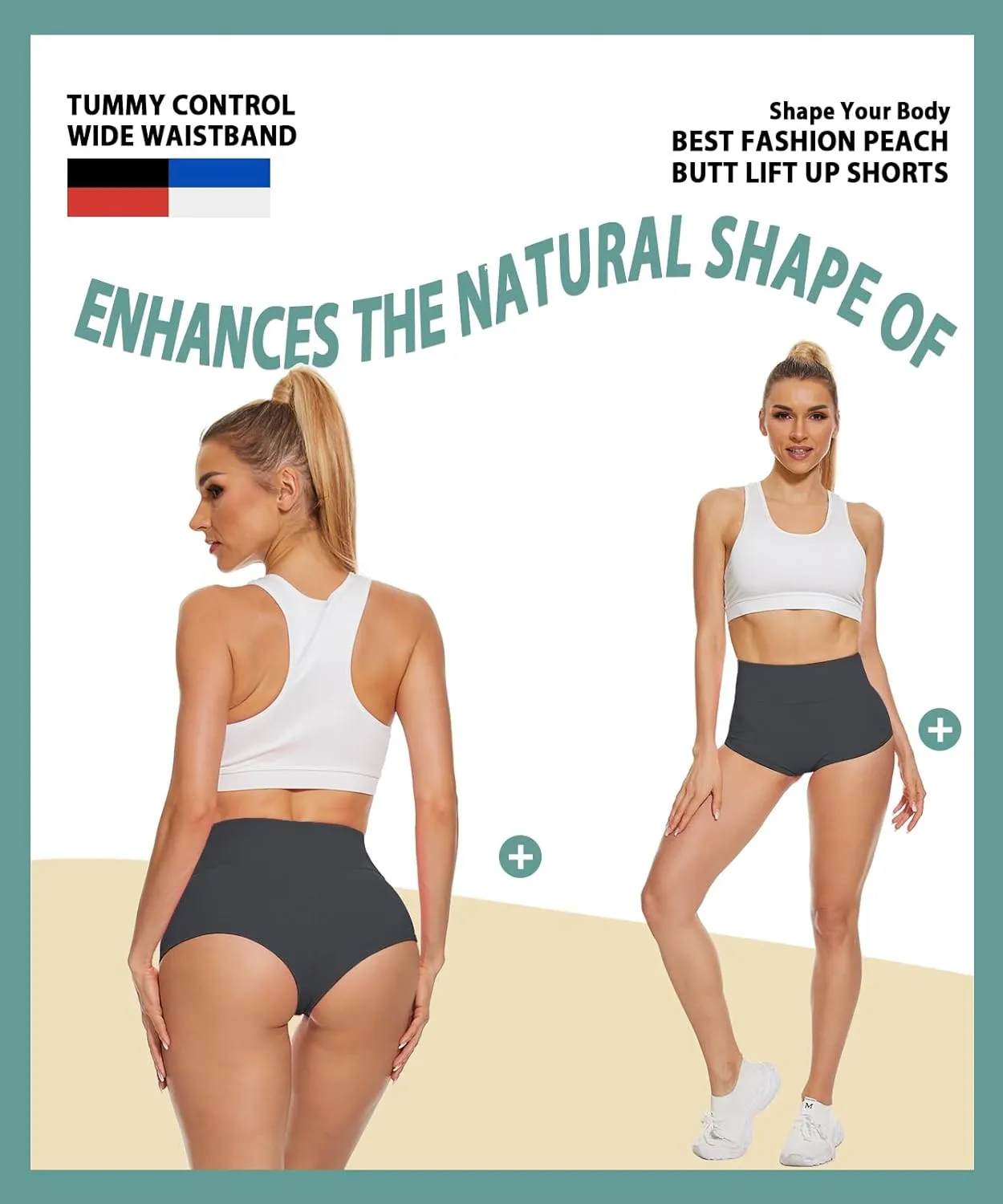 Women's High Waist Yoga Booty Shorts Workout Spandex Dance Hot Pants Butt Lifting Leggings Rave Outfits